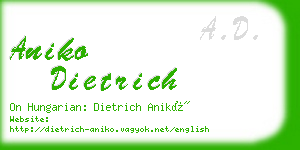 aniko dietrich business card